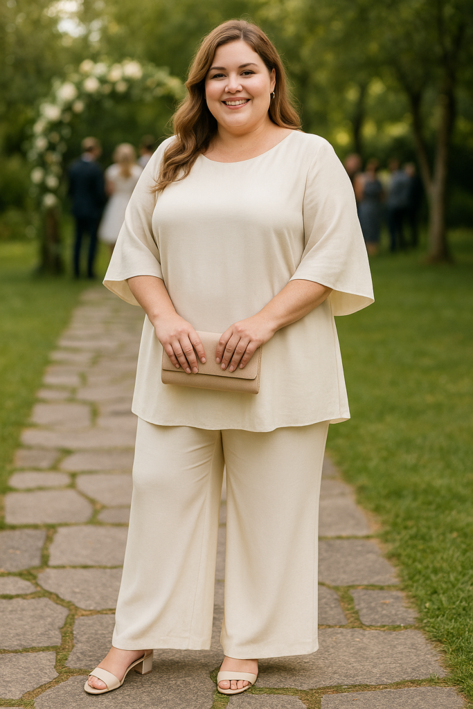 ensemble pantalon tunique pour mariage plus size