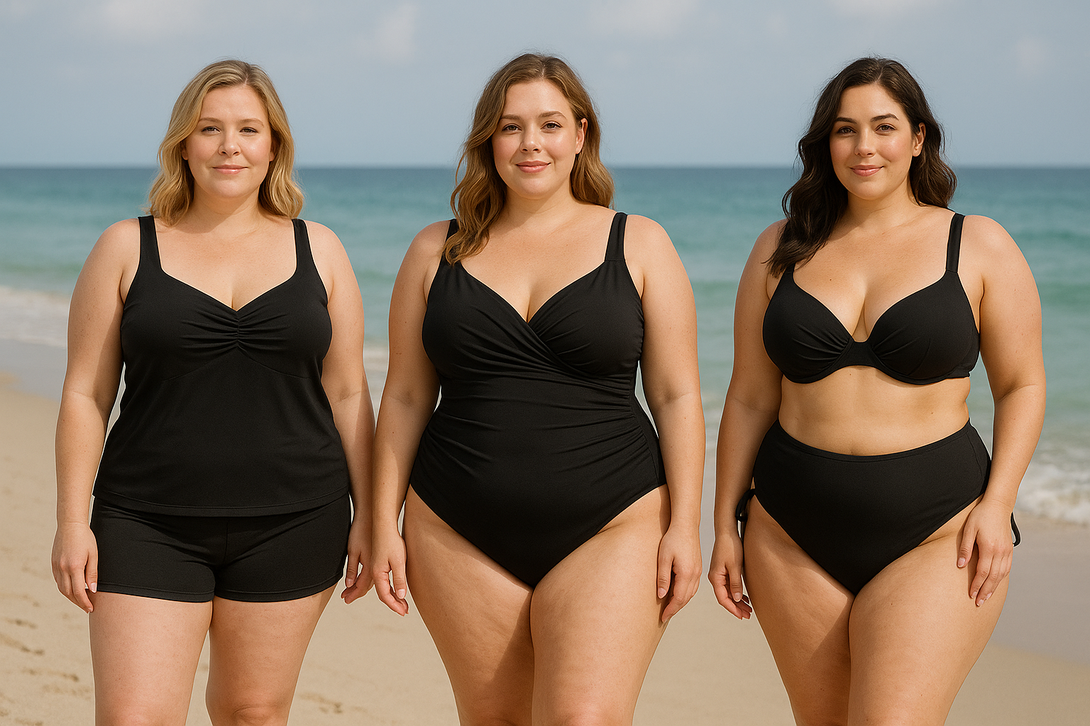 Maillot de bain pour femme ronde : tankini, une pièce ou bikini ?