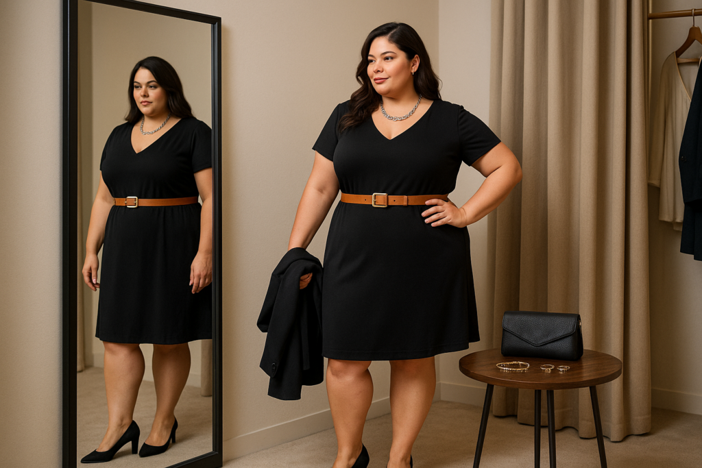 robe noire curvy
