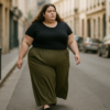 pantalon palazzo grande taille
