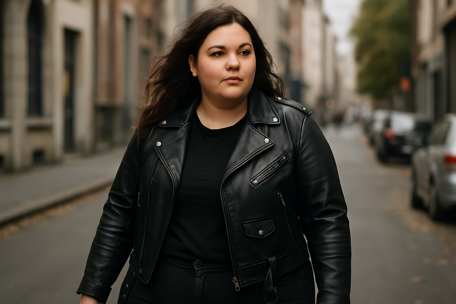 Perfecto grande taille : le cuir qui booste la confiance