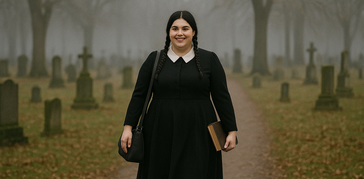 Comment avoir un look de Mercredi Addams en grande taille ?