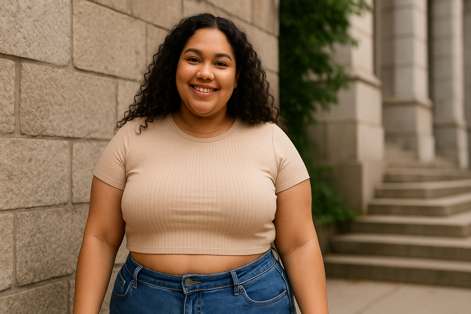 Crop top grande taille : oser montrer son ventre avec style !