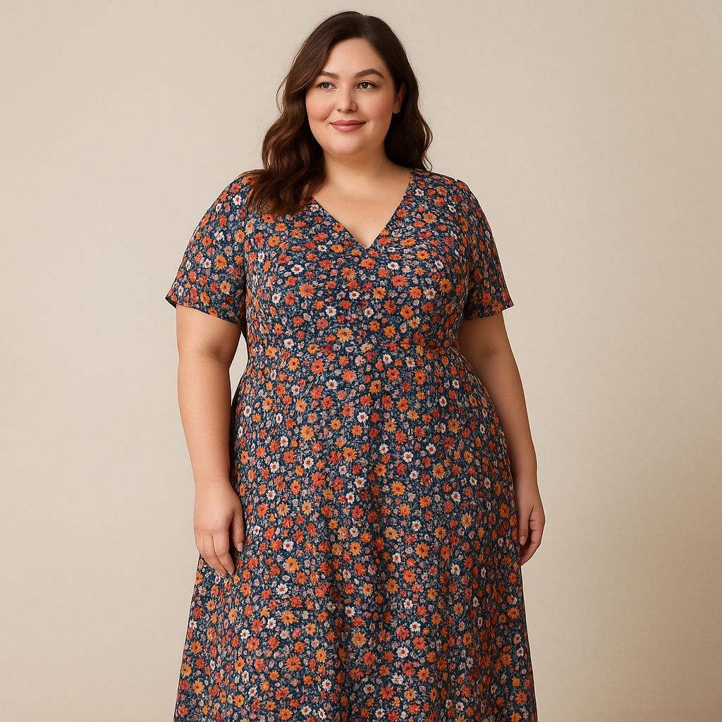 robe midi imprimée