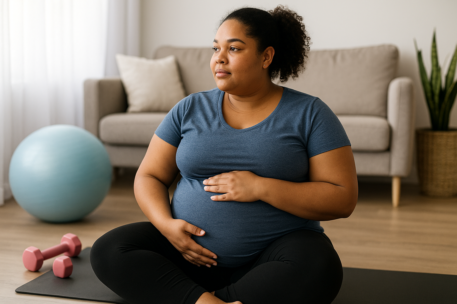 Sport : bouger en toute sécurité pendant une grossesse grande taille.