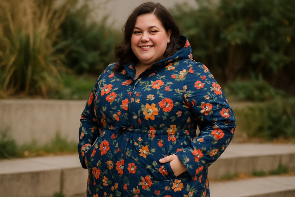 parka fleurie grande taille