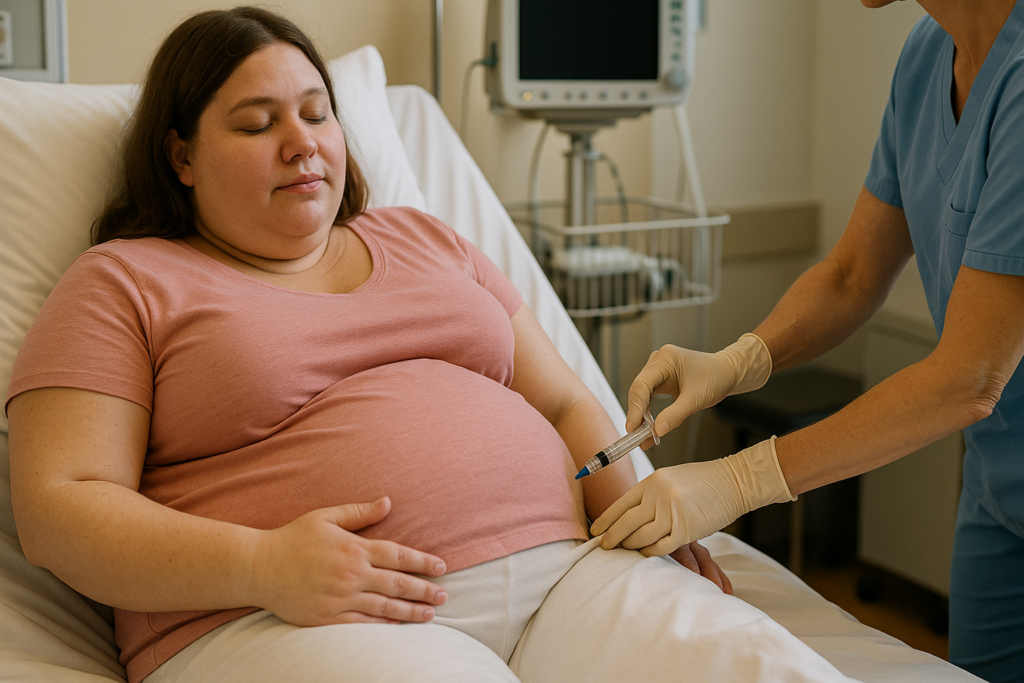 péridurale accouchement grande taille