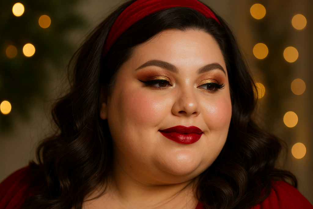 maquillage de noël femme ronde