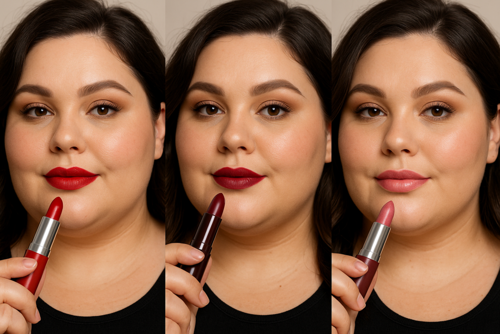 rouges à lèvres Noël femme ronde