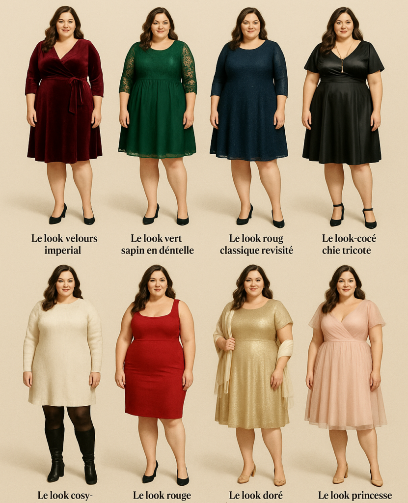 robe de noël grande taille looks