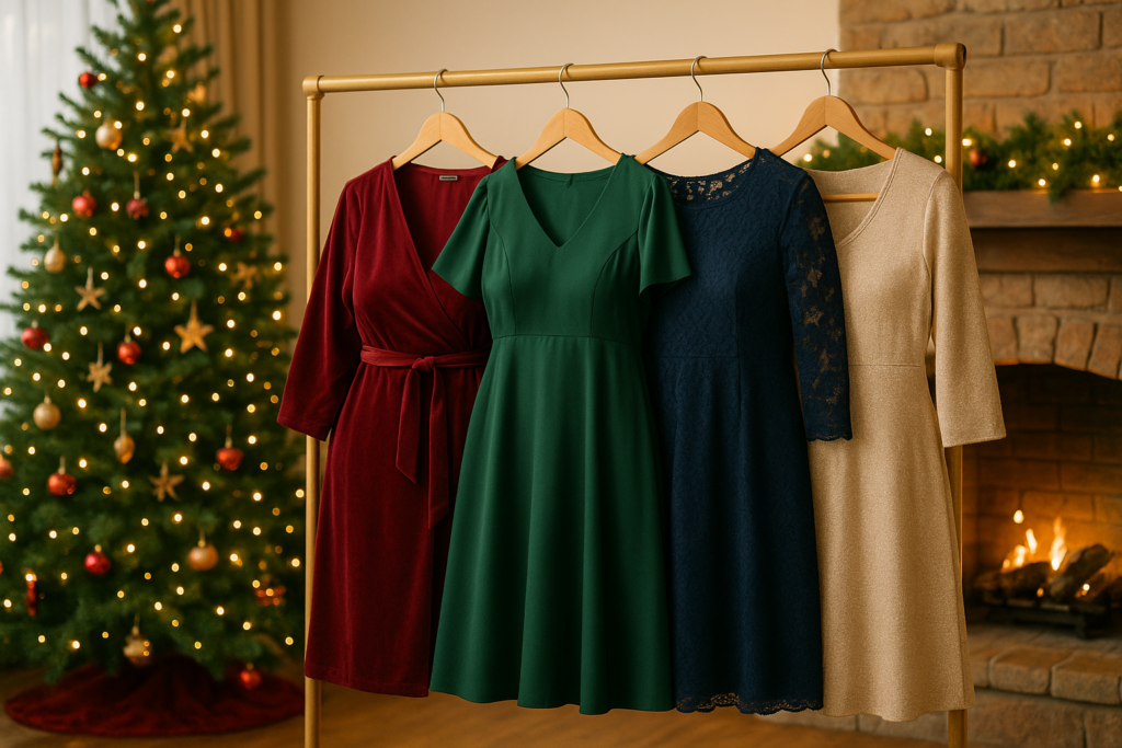 tissus robe noël grande taille