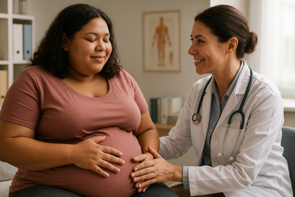 accueil respectueux des futures mères rondes