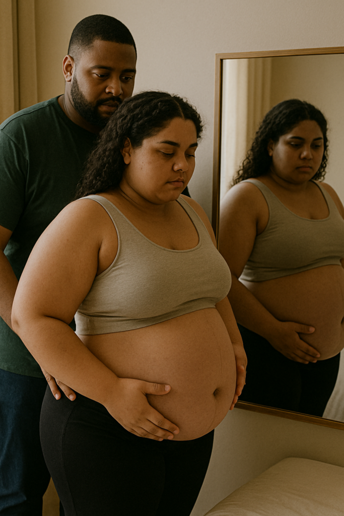 transformations du corps enceinte ronde