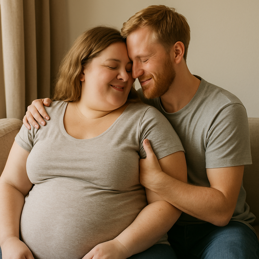 intimité grossesse femme ronde