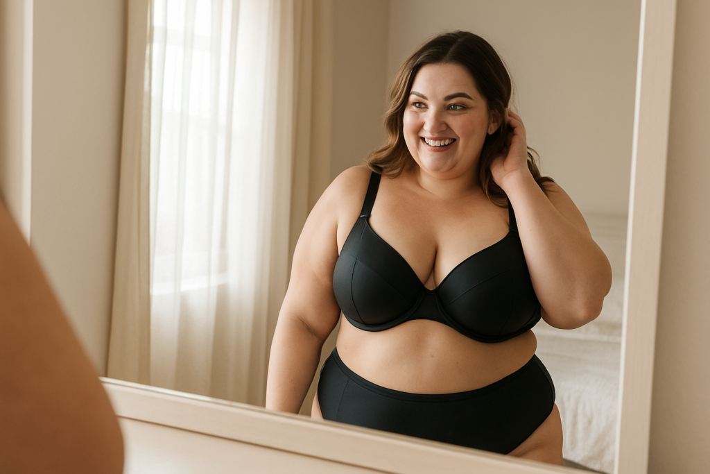 confiance en bikini grande taille