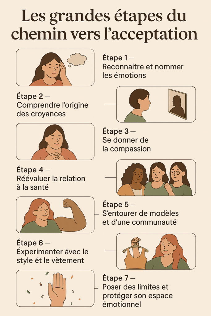 les étapes vers l'acceptation