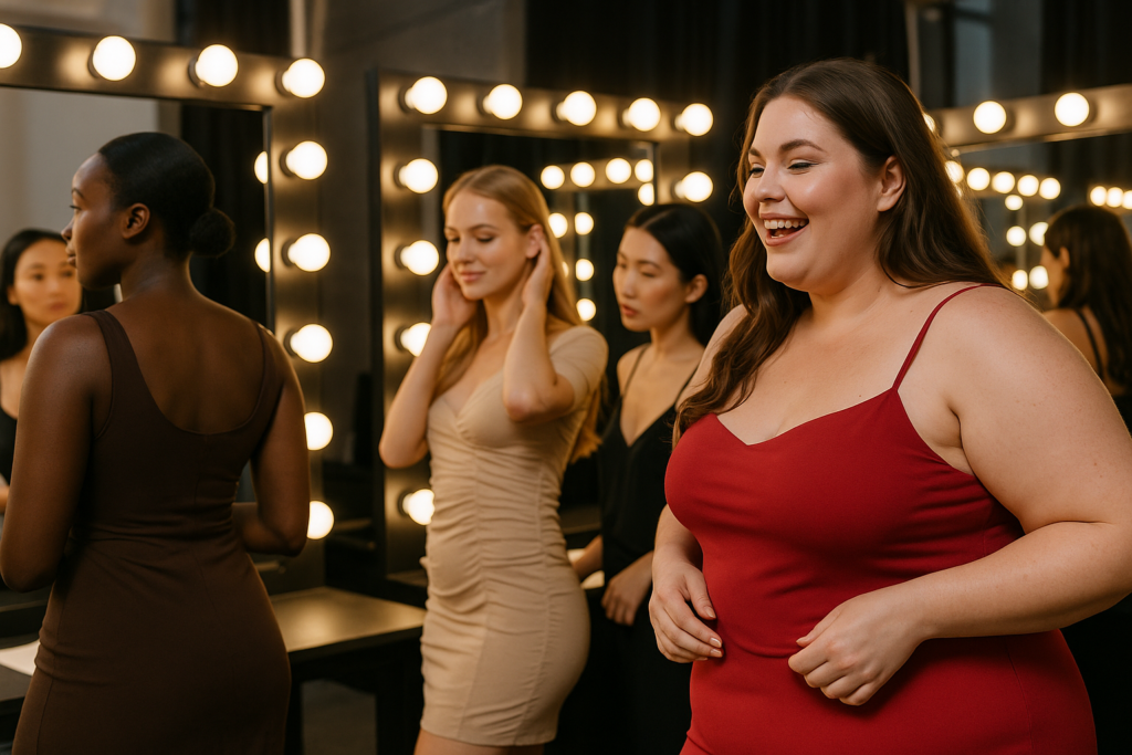 backstage défilé inclusif