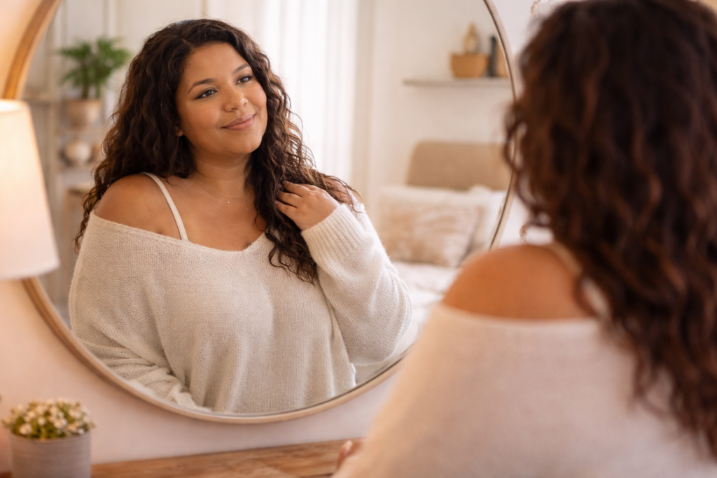 se regarder dans le miroir