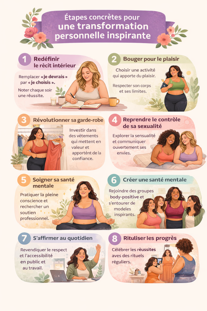 étapes transformation personnelle inspirante