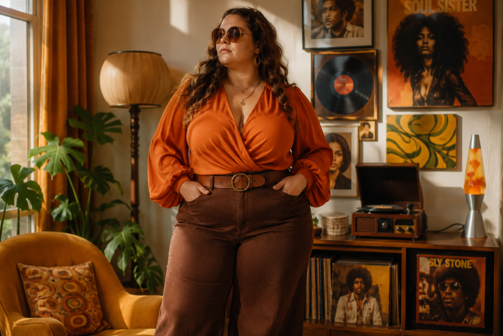 fashion curvy années 70