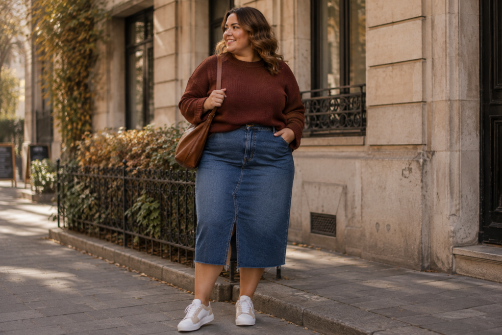 jupe en jean grande taille